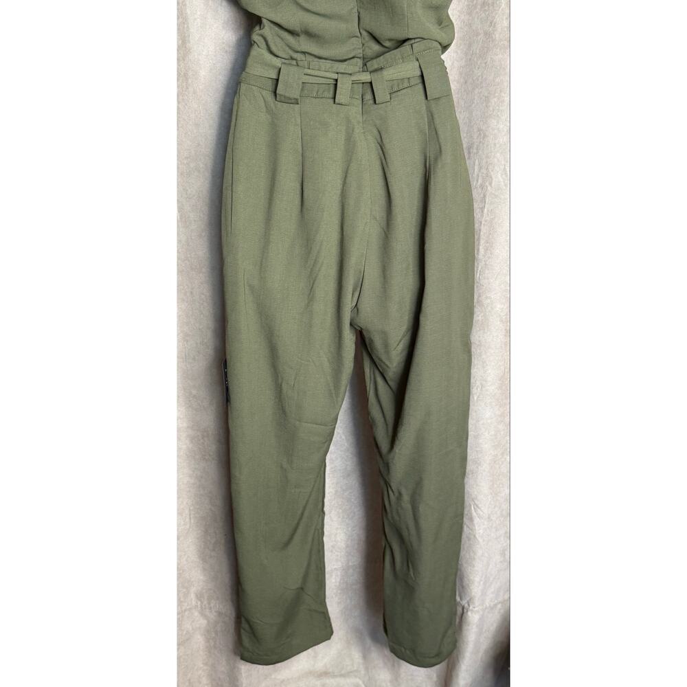 Lulu’s In The City Olive Surplice Sleeveless Jumpsuit M NWT - Picture 9 of 11